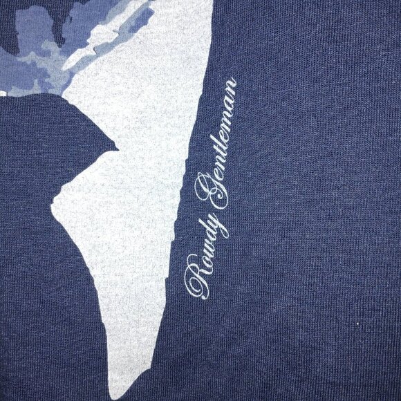 ROWDY GENTLEMEN RONALD REAGAN TSHIRT, NAVY, SHORT SLEEVE, SIZE MED - Picture 4 of 7